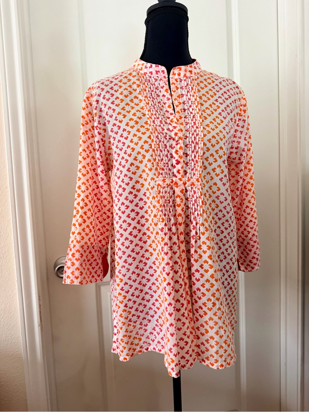 Roberta Roller Rabbit Pink and Orange Printed Tunic Top